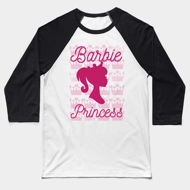 Barbie Princess Crown Baseball T-Shirt by blaurensharp00@gmail.com